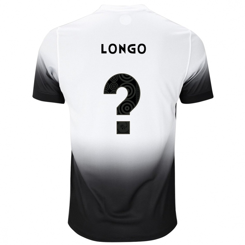 ילדים כדורגל Felipe Longo #0 לבן שחור ג'רזי ביתית 2025/26