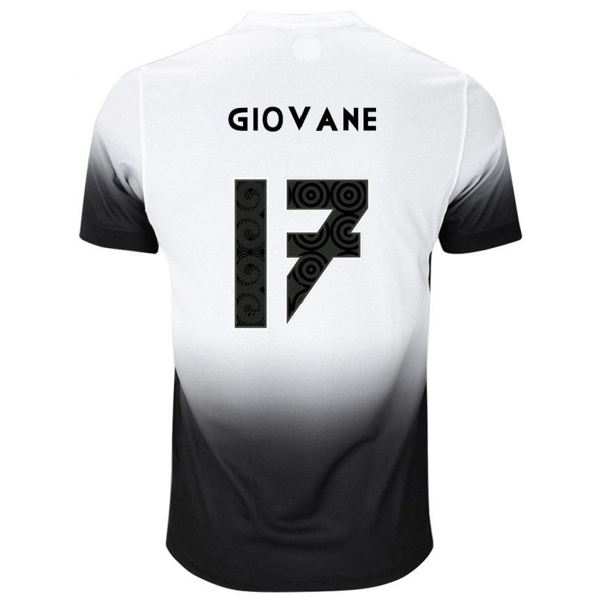 ילדים כדורגל Giovane #17 שחור לבן ג'רזי ביתית 2025/26