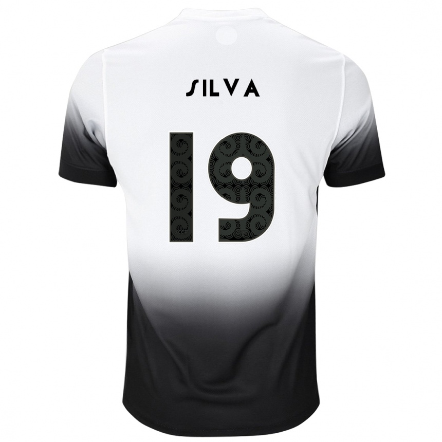 ילדים כדורגל Gustavo Silva #19 לבן שחור ג'רזי ביתית 2025/26