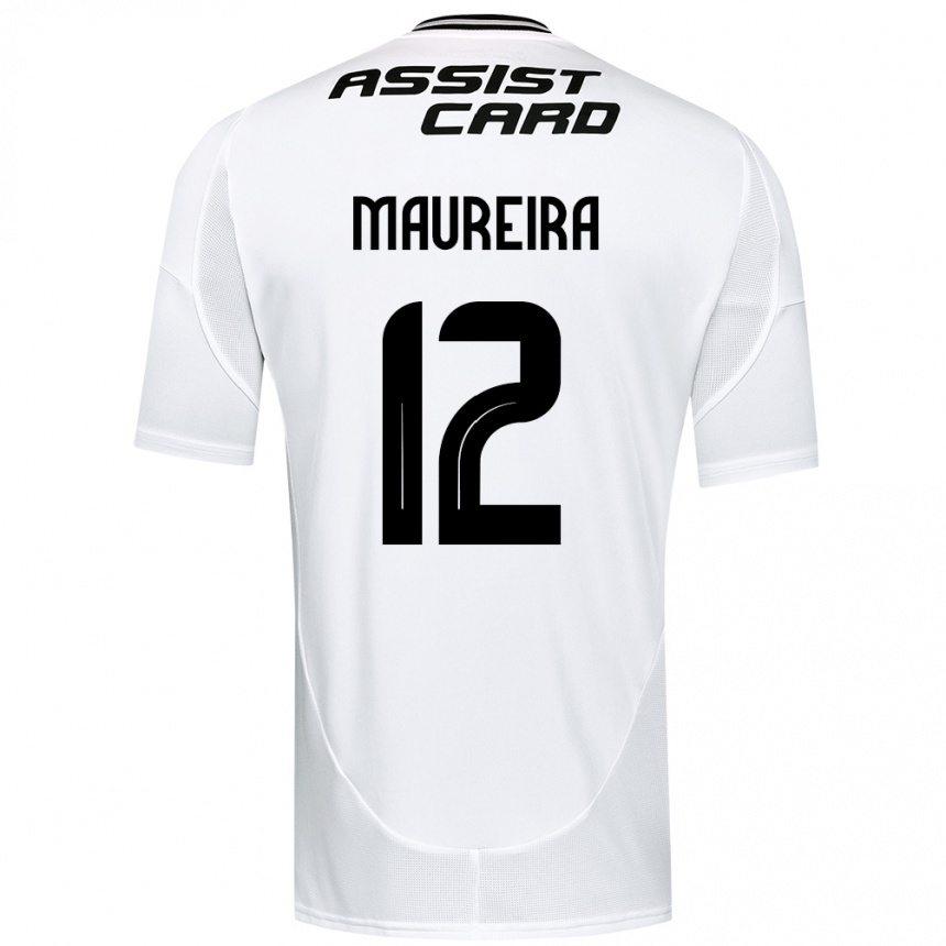 ילדים כדורגל Gabriel Maureira #12 שחור לבן ג'רזי ביתית 2025/26