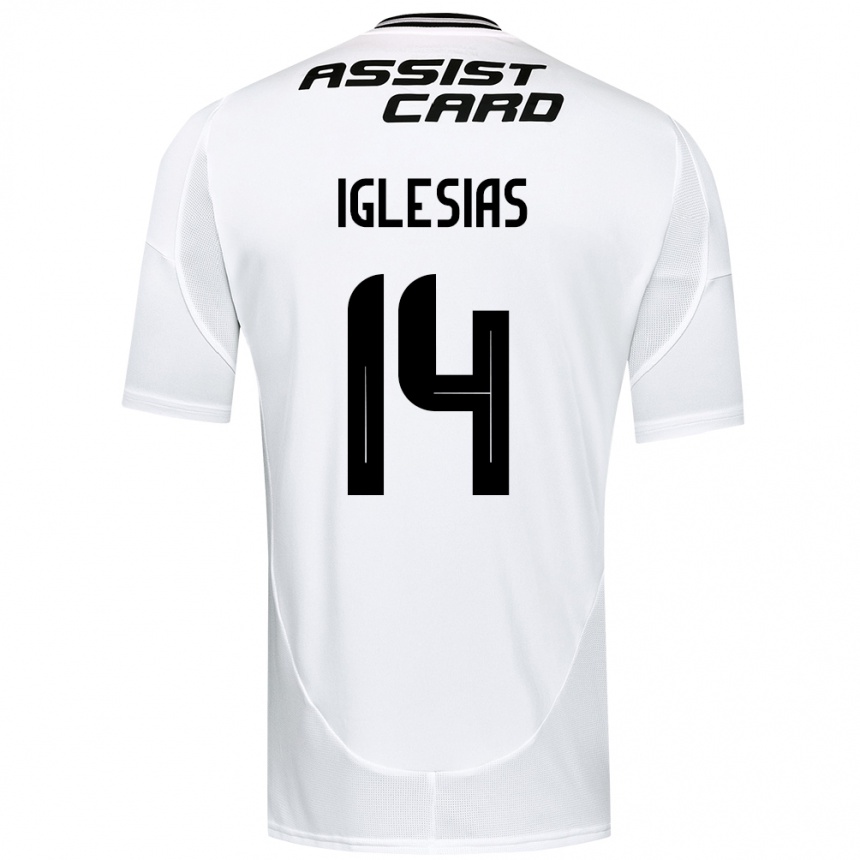 ילדים כדורגל Luciano Iglesias #14 שחור לבן ג'רזי ביתית 2025/26
