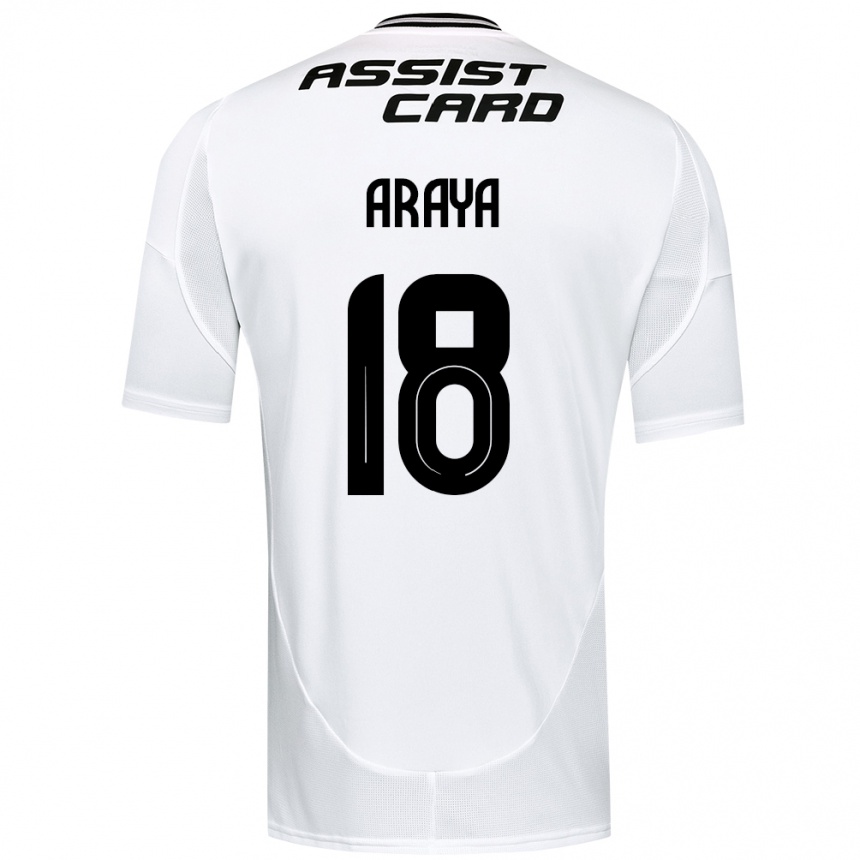 ילדים כדורגל Benjamín Araya #18 שחור לבן ג'רזי ביתית 2025/26