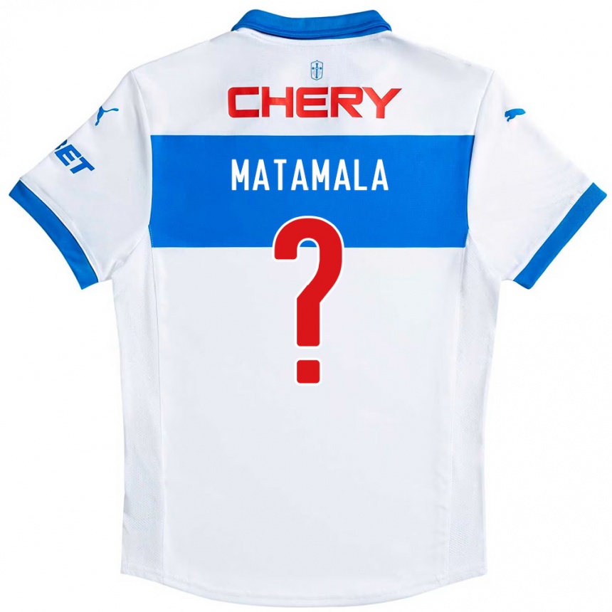 ילדים כדורגל Camilo Matamala #0 כחול מלכותי לבן ג'רזי ביתית 2025/26