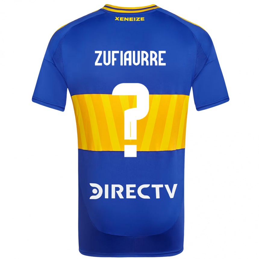 ילדים כדורגל Iker Zufiaurre #0 לבן כחול ג'רזי ביתית 2025/26