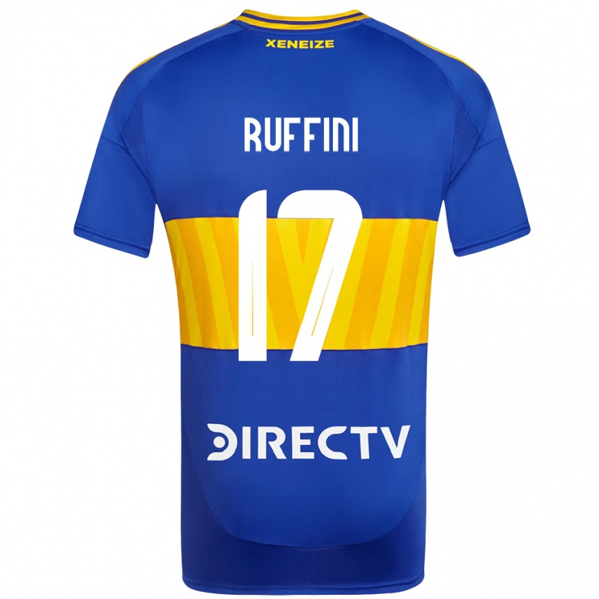ילדים כדורגל Lola Ruffini #17 לבן כחול ג'רזי ביתית 2025/26