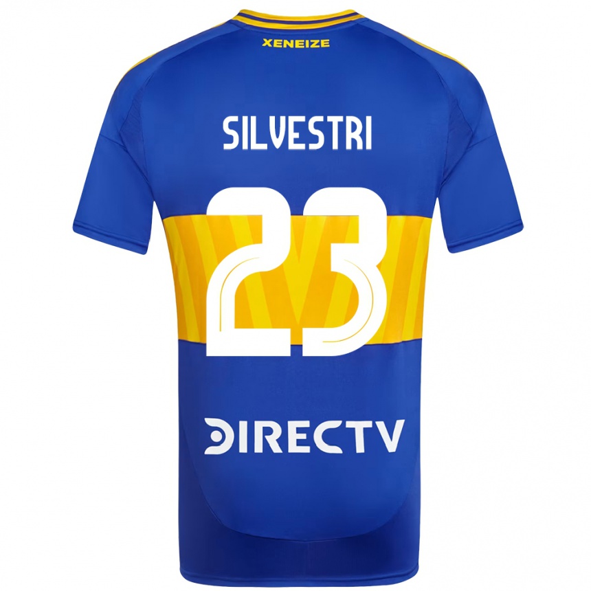 ילדים כדורגל Delfina Silvestri #23 לבן כחול ג'רזי ביתית 2025/26