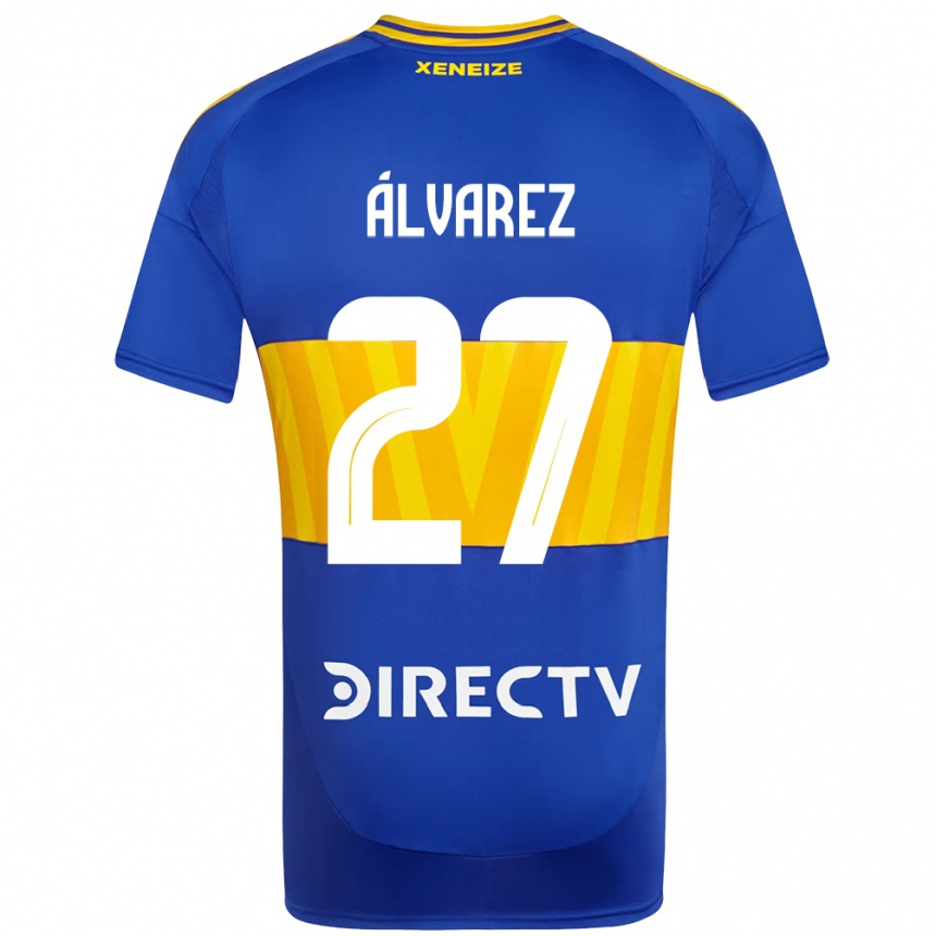 ילדים כדורגל Violeta Álvarez #27 לבן כחול ג'רזי ביתית 2025/26