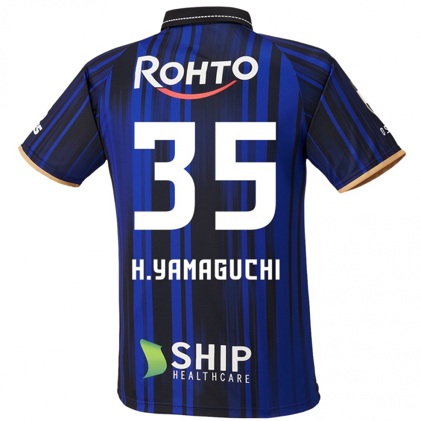 ילדים כדורגל Haruta Yamaguchi #35 כחול לבן שחור ג'רזי ביתית 2025/26