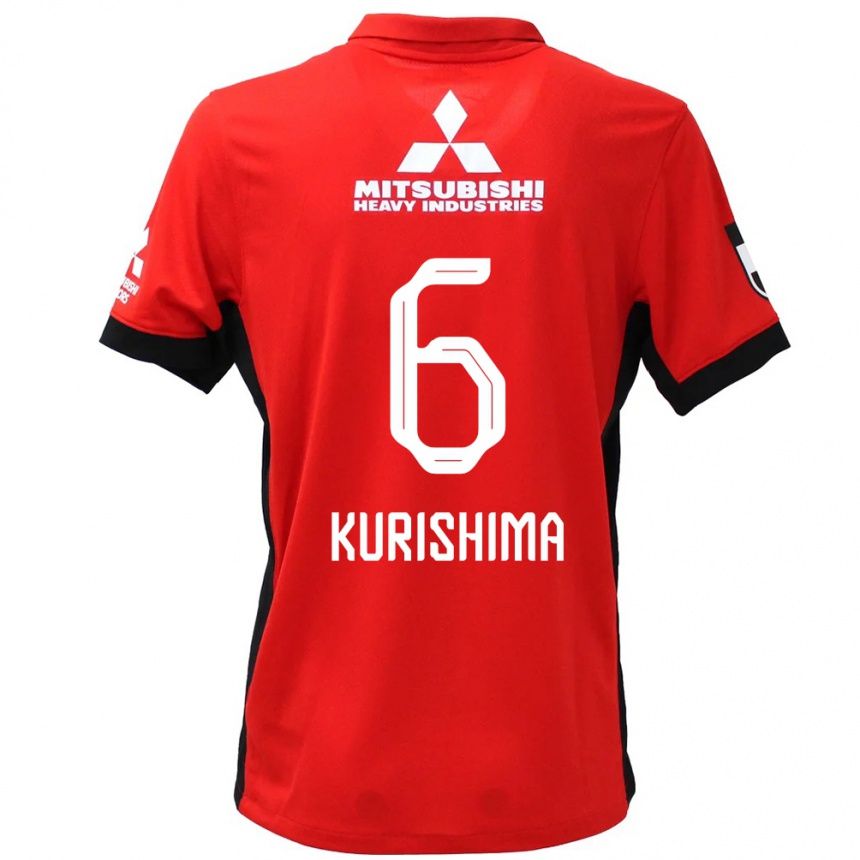 ילדים כדורגל Akari Kurishima #6 לבן שחור ג'רזי ביתית 2025/26