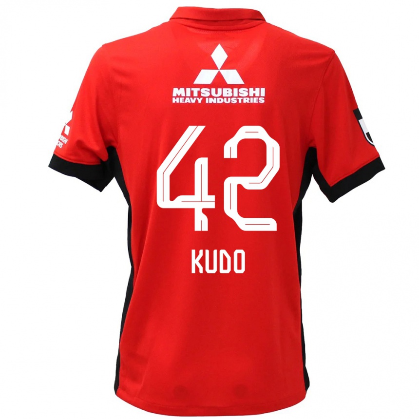 ילדים כדורגל Kota Kudo #42 לבן שחור ג'רזי ביתית 2025/26