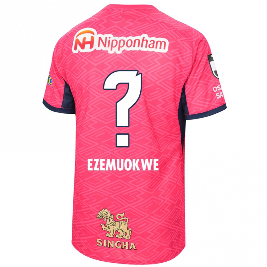 ילדים כדורגל Chimezie Kai Ezemuokwe #0 לבן ורוד סאקורה ג'רזי ביתית 2025/26