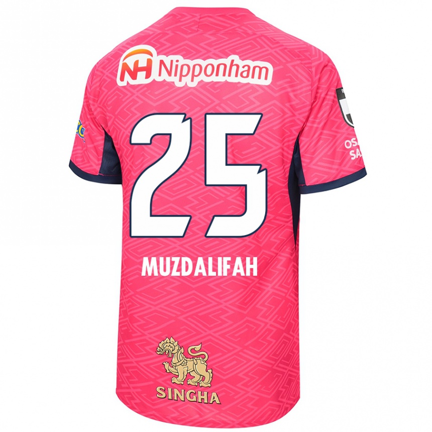 ילדים כדורגל Zahra Muzdalifah #25 לבן ורוד סאקורה ג'רזי ביתית 2025/26