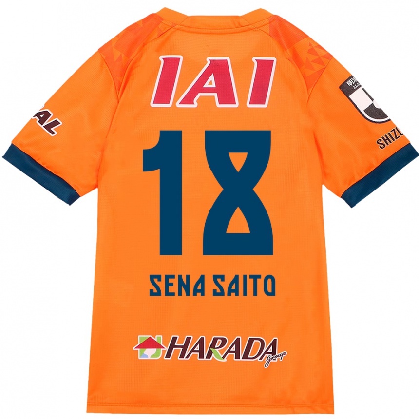 ילדים כדורגל Sena Saito #18 לבן כחול מלכותי ג'רזי ביתית 2025/26