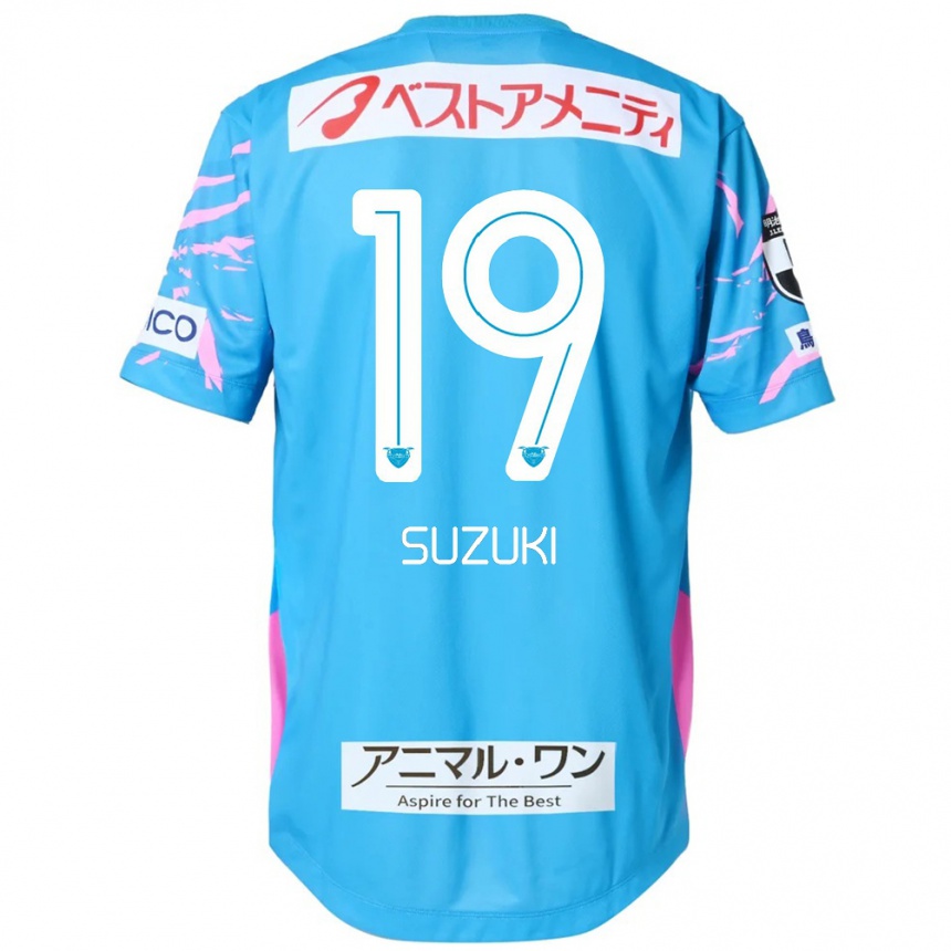 ילדים כדורגל Daichi Suzuki #19 לבן ורוד ג'רזי ביתית 2025/26