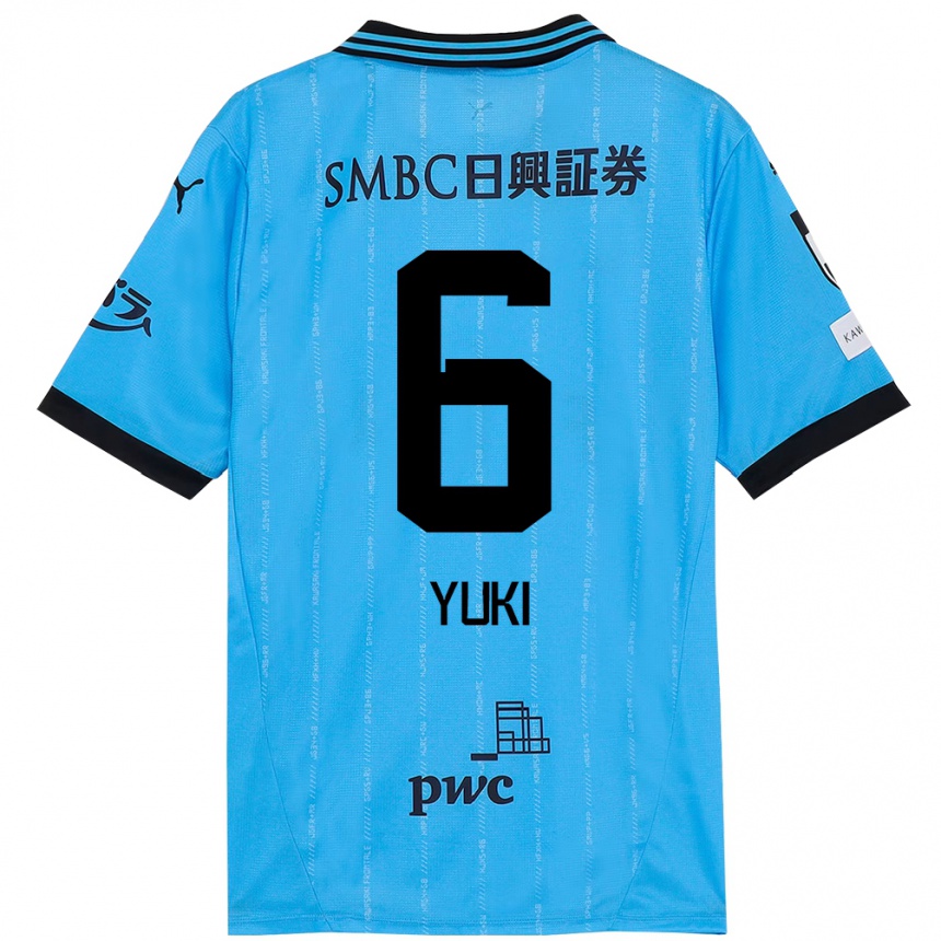 ילדים כדורגל Yuki Yamamoto #6 לבן תכלת שמיים ג'רזי ביתית 2025/26