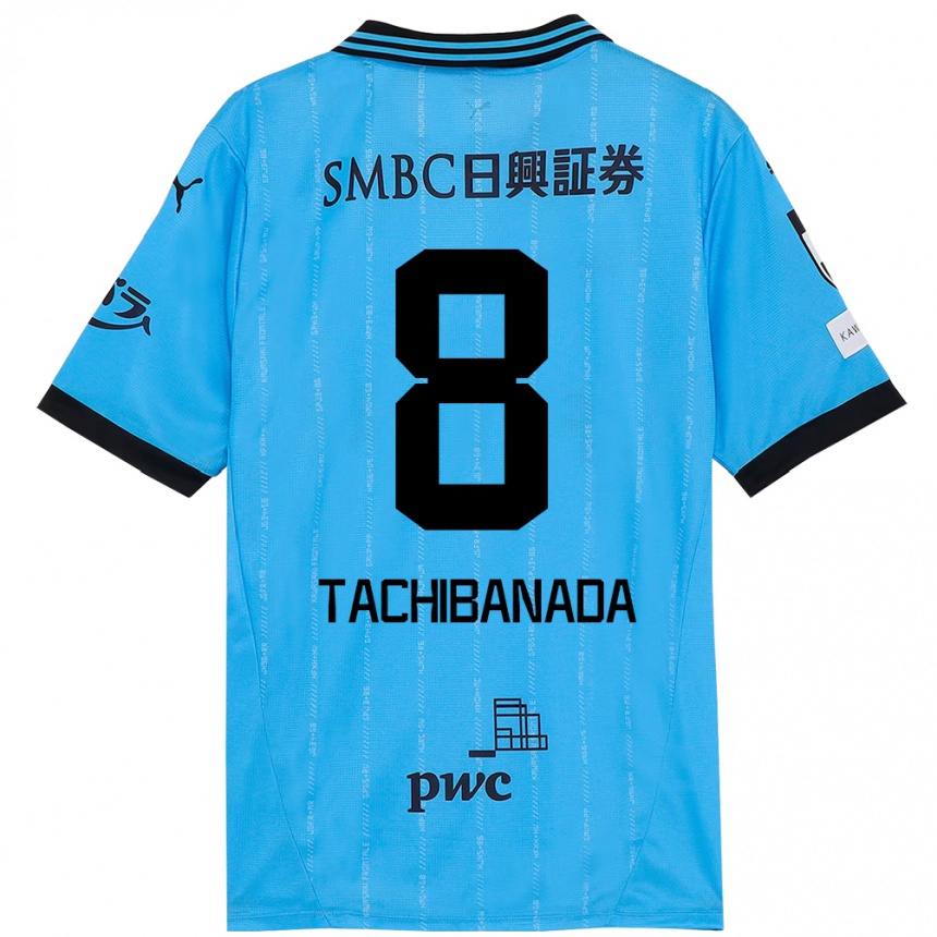 ילדים כדורגל Kento Tachibanada #8 לבן תכלת שמיים ג'רזי ביתית 2025/26