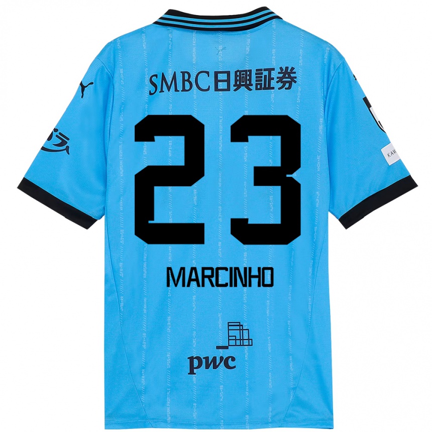 ילדים כדורגל Marcinho #23 לבן תכלת שמיים ג'רזי ביתית 2025/26