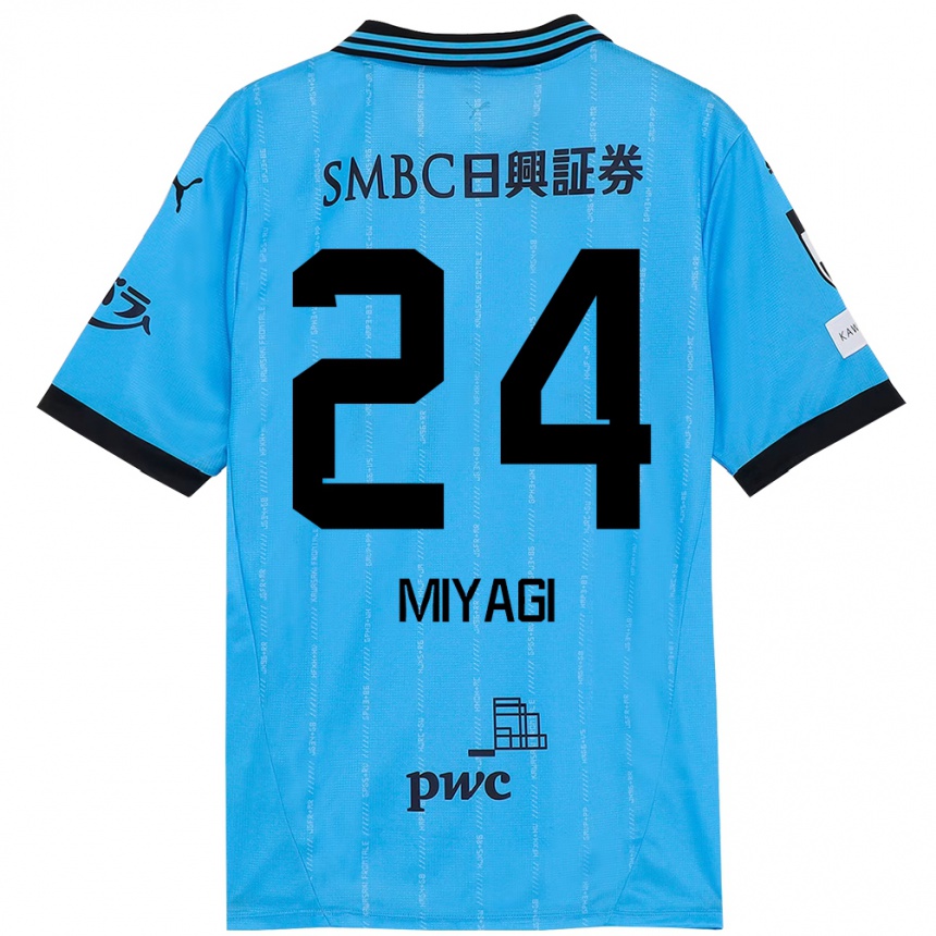 ילדים כדורגל Ten Miyagi #24 לבן תכלת שמיים ג'רזי ביתית 2025/26