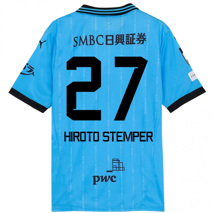ילדים כדורגל Luka Hiroto Stemper #27 לבן תכלת שמיים ג'רזי ביתית 2025/26