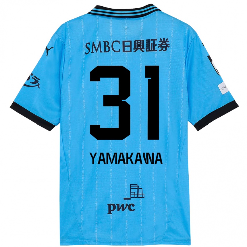 ילדים כדורגל Yohei Yamakawa #31 לבן תכלת שמיים ג'רזי ביתית 2025/26