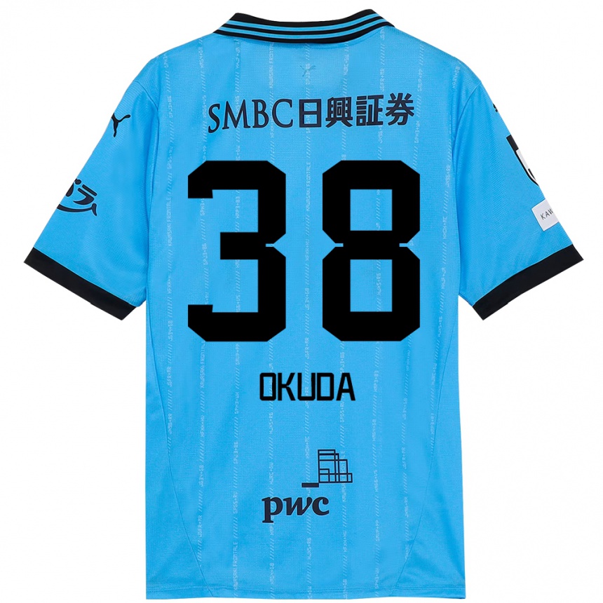 ילדים כדורגל Yuma Okuda #38 לבן תכלת שמיים ג'רזי ביתית 2025/26