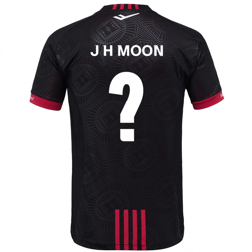 ילדים כדורגל Ji-Hwan Moon #0 לבן שחור ג'רזי ביתית 2025/26