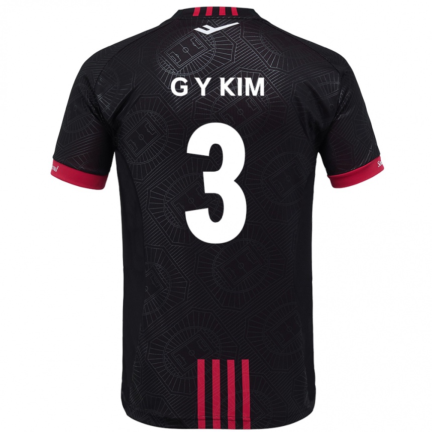 ילדים כדורגל Yu-Geon Kim #3 לבן שחור ג'רזי ביתית 2025/26