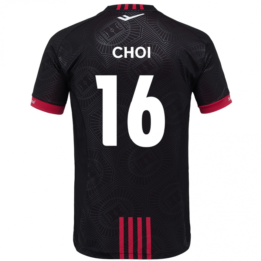 ילדים כדורגל Jun Choi #16 לבן שחור ג'רזי ביתית 2025/26