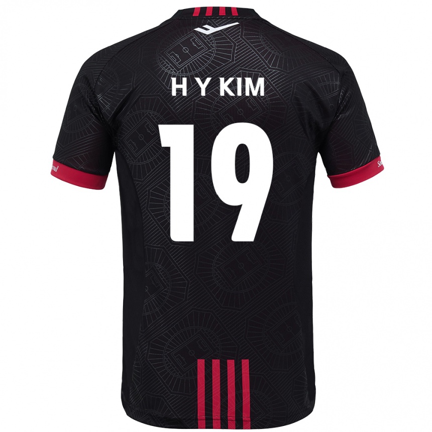 ילדים כדורגל Yong-Hyuk Kim #19 לבן שחור ג'רזי ביתית 2025/26