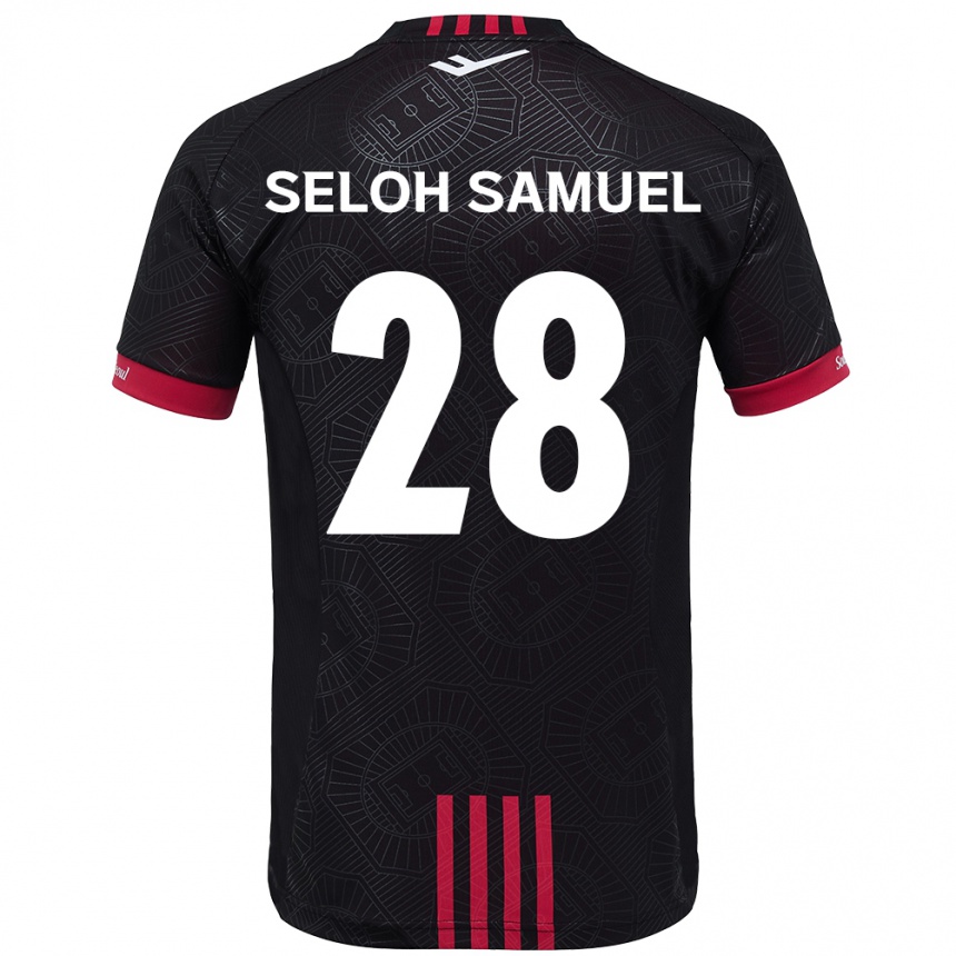 ילדים כדורגל Gbato Seloh Samuel #28 לבן שחור ג'רזי ביתית 2025/26