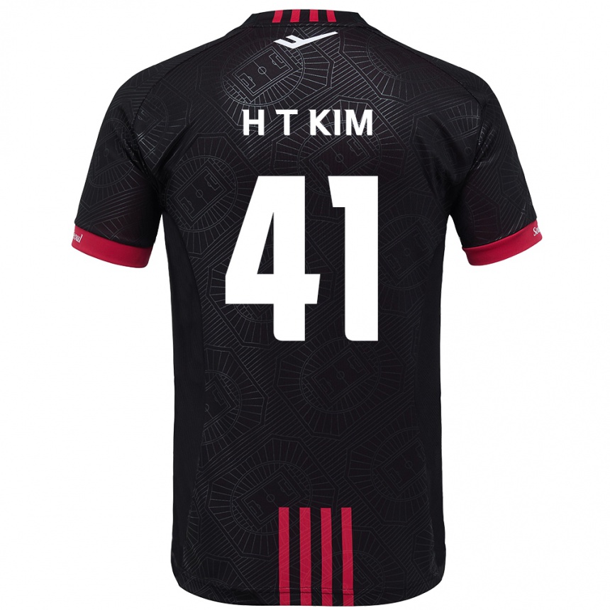 ילדים כדורגל Tae-Ho Kim #41 לבן שחור ג'רזי ביתית 2025/26