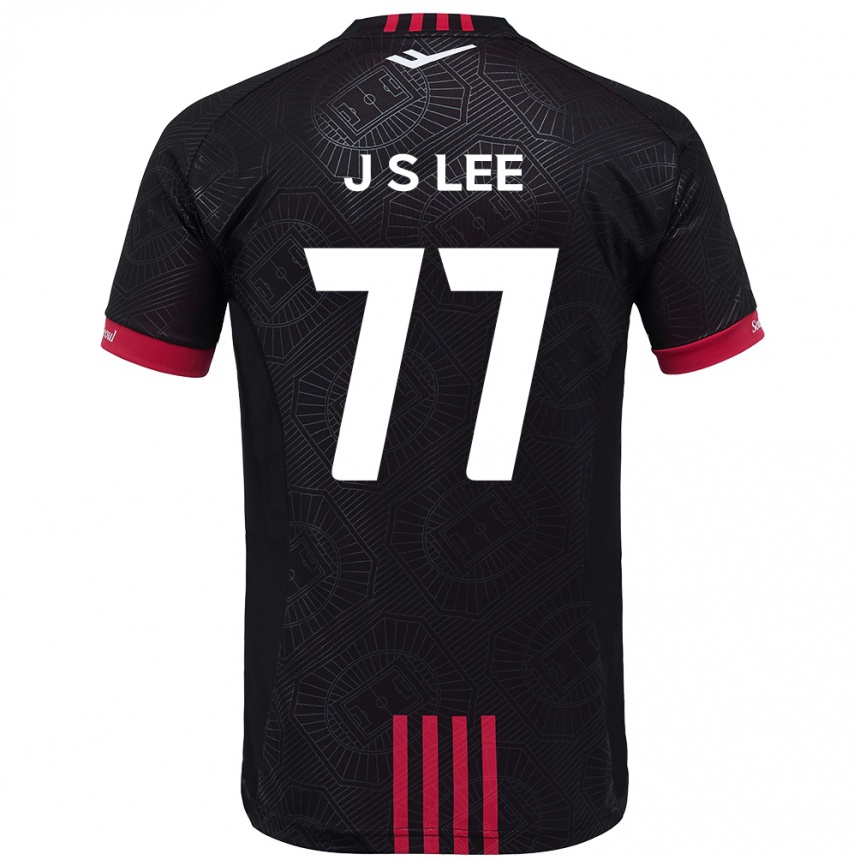 ילדים כדורגל Seung-Joon Lee #77 לבן שחור ג'רזי ביתית 2025/26