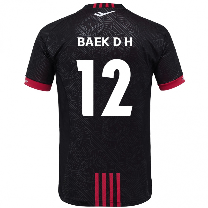 ילדים כדורגל Baek Do-Hye #12 לבן שחור ג'רזי ביתית 2025/26