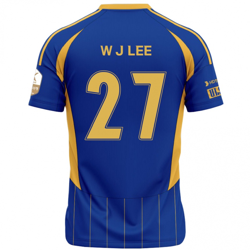 ילדים כדורגל Ji-Woo Lee #27 לבן תכלת שמיים ג'רזי ביתית 2025/26