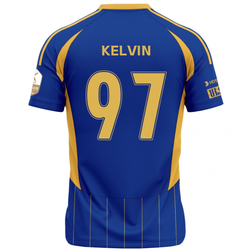 ילדים כדורגל Kelvin #97 לבן תכלת שמיים ג'רזי ביתית 2025/26