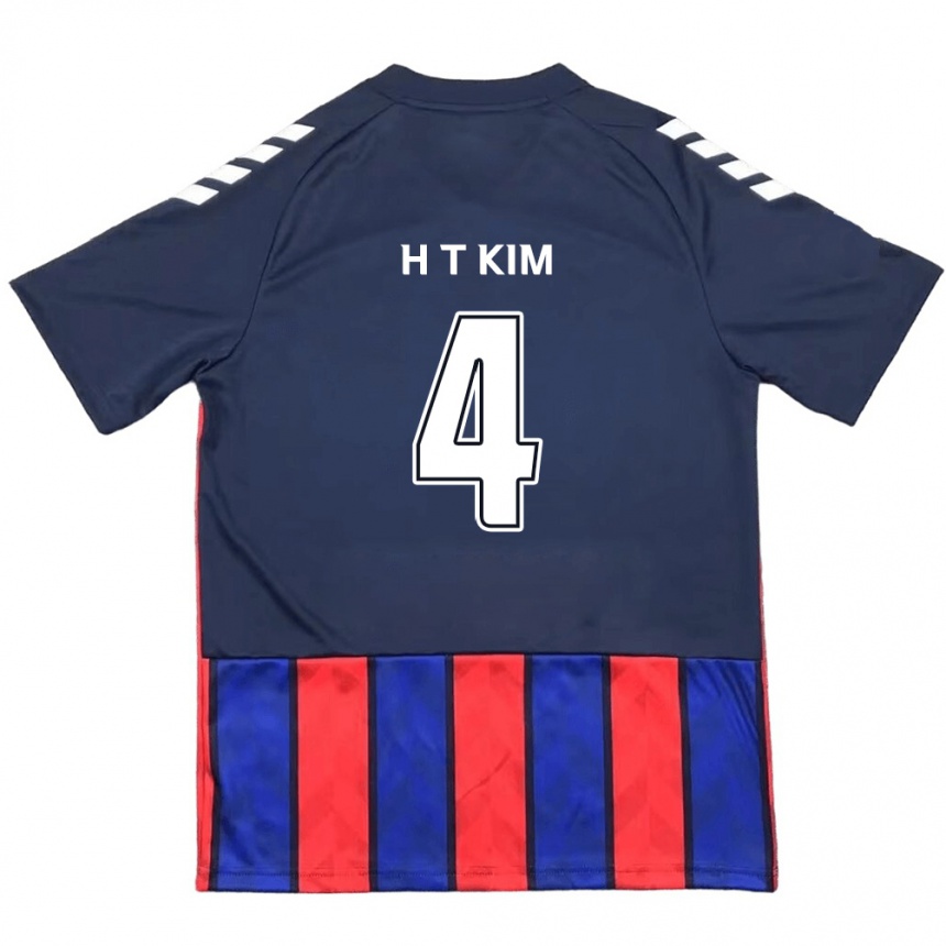 ילדים כדורגל Tae-Han Kim #4 לבן פנינה אדום ג'רזי ביתית 2025/26