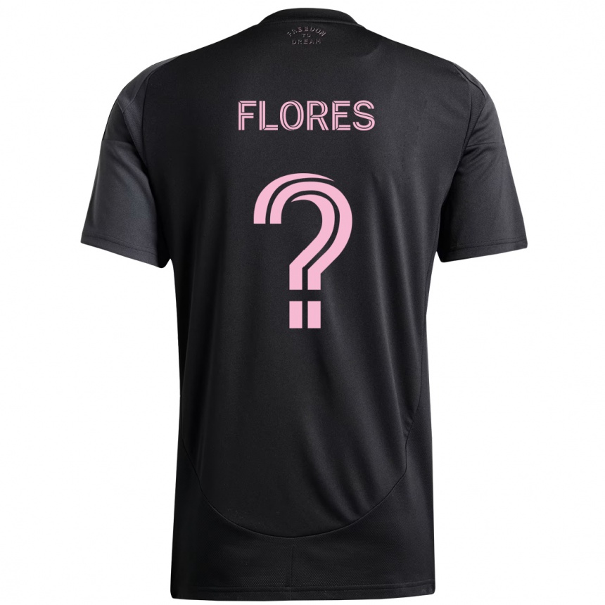 ילדים כדורגל Alejandro Flores #0 ורוד שחור הרחק ג'רזי 2025/26