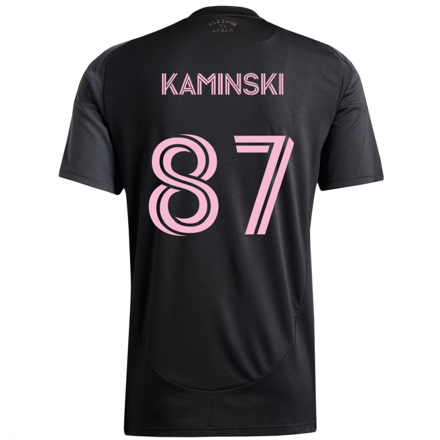 ילדים כדורגל Brett Kaminski #87 ורוד שחור הרחק ג'רזי 2025/26