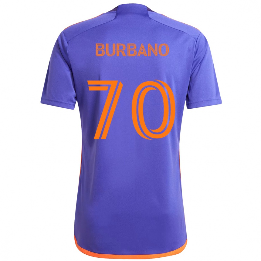 ילדים כדורגל Jordy Burbano #70 כתום לבן הרחק ג'רזי 2025/26