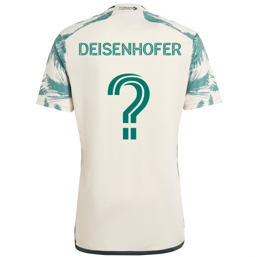 ילדים כדורגל Maximilian Deisenhofer #0 שחור חום הרחק ג'רזי 2025/26