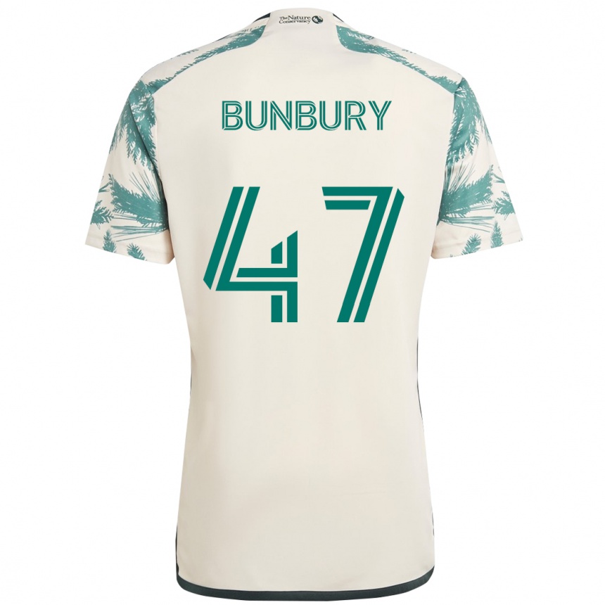 ילדים כדורגל Mataeo Bunbury #47 שחור חום הרחק ג'רזי 2025/26