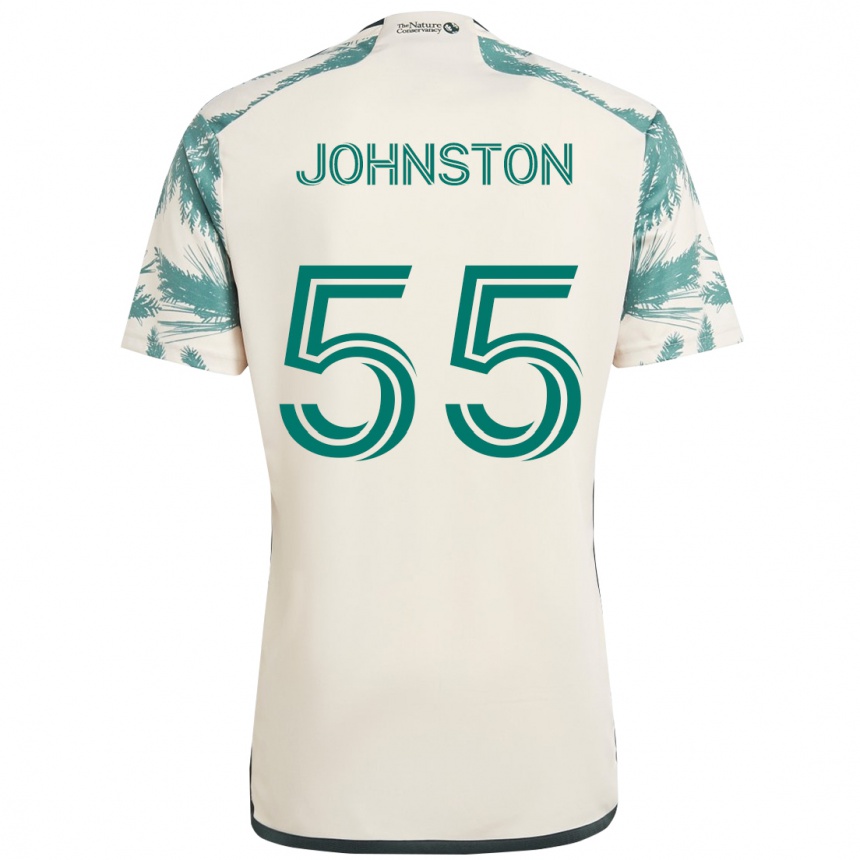 ילדים כדורגל Malcolm Johnston #55 שחור חום הרחק ג'רזי 2025/26