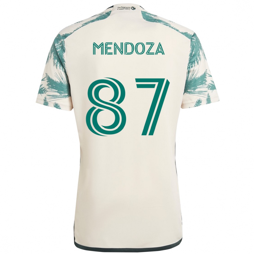 ילדים כדורגל Christian Mendoza #87 שחור חום הרחק ג'רזי 2025/26