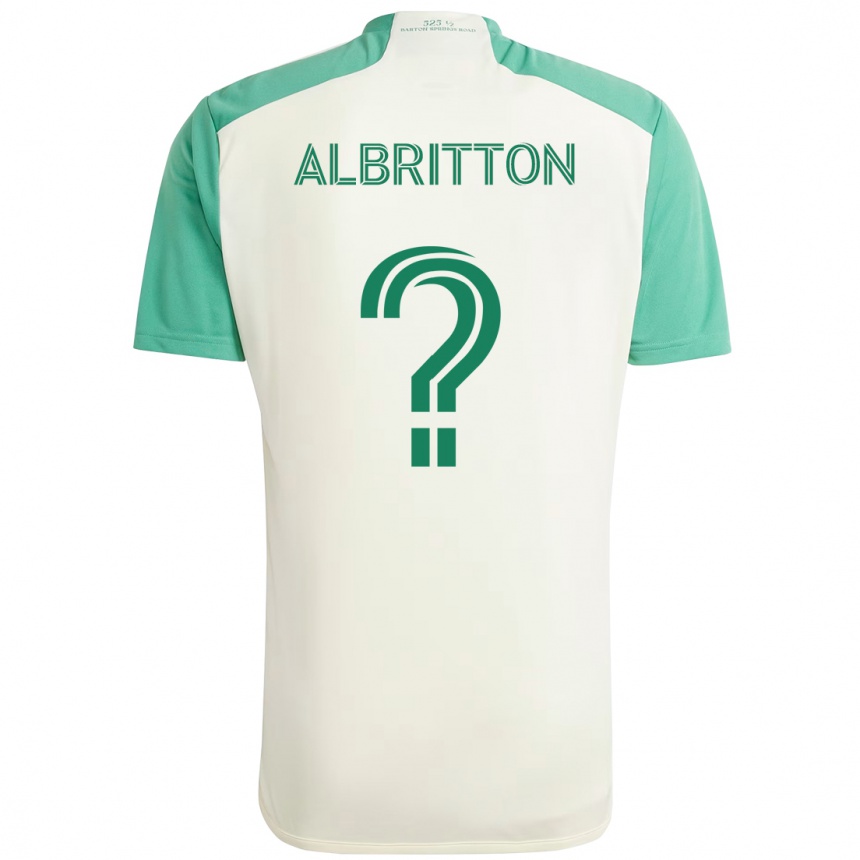 ילדים כדורגל Sean Albritton #0 ירוק שחור הרחק ג'רזי 2025/26