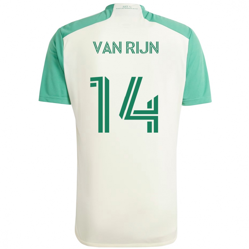 ילדים כדורגל Nico Van Rijn #14 ירוק שחור הרחק ג'רזי 2025/26