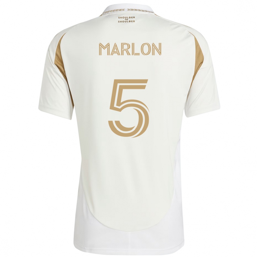ילדים כדורגל Marlon #5 שחור חום הרחק ג'רזי 2025/26