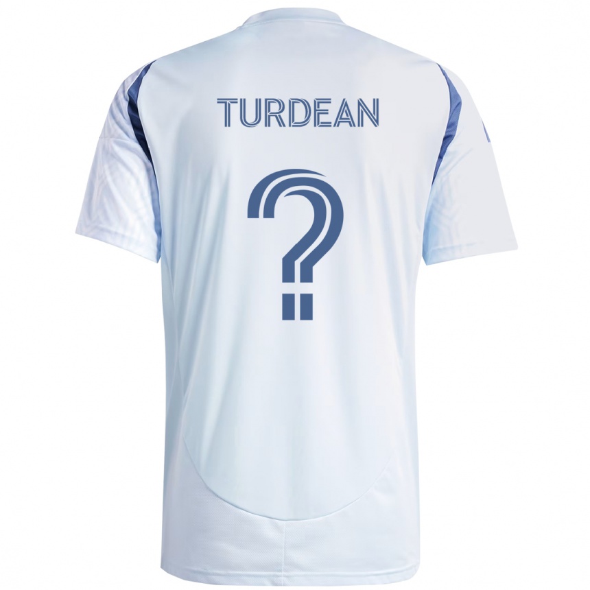 ילדים כדורגל Robert Turdean #0 אדום לבן הרחק ג'רזי 2025/26