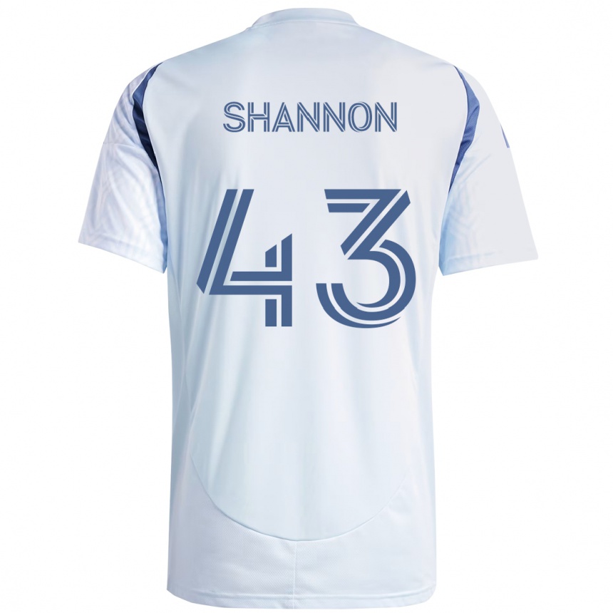 ילדים כדורגל Jaylen Shannon #43 אדום לבן הרחק ג'רזי 2025/26