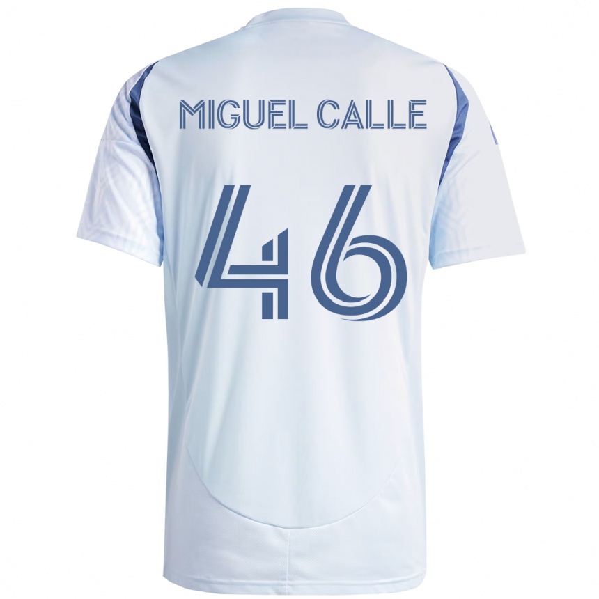 ילדים כדורגל Juan Miguel Calle #46 אדום לבן הרחק ג'רזי 2025/26