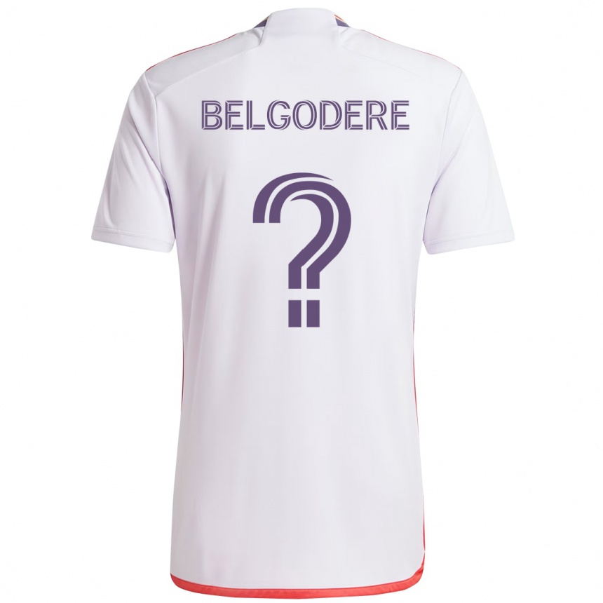 ילדים כדורגל Matthew Belgodere #0 סגול לבן הרחק ג'רזי 2025/26
